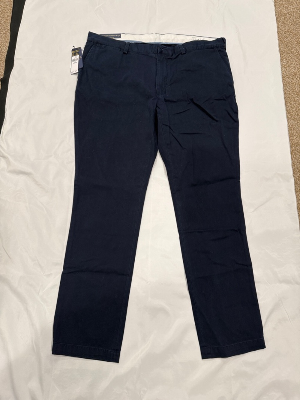 NWT Polo Ralph Lauren Navy Men's Chino Pants - Slim Fit— 40x32 - Picture 7 of 9